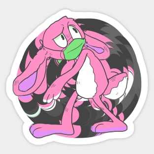 Masked RABBIT pink Sticker